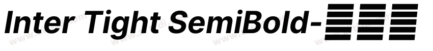 Inter Tight SemiBold字体转换